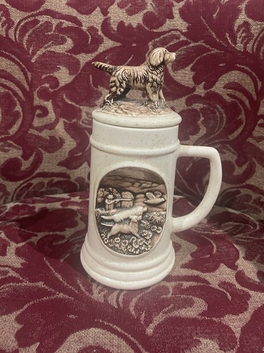Vintage hunting dog - vintage, beer