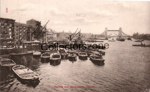 1908 london river thames - london, &