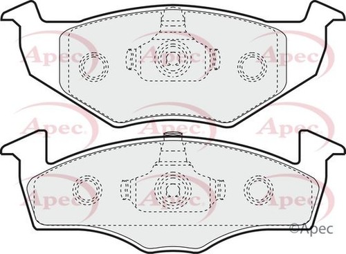Apec front brake pad - front,