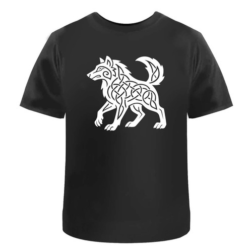 Celtic wolf unisex - 'celtic, cotton