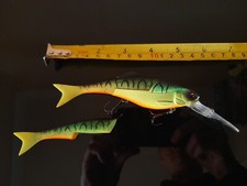 x2 Daiwa Prorex Hybrid Crankbait Lure with Spare Tail x1 - firetiger - silver 