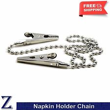Dental Napkin Holder Chain Flexible Neck Ball Chain Bib Clips Surgical Crocodile