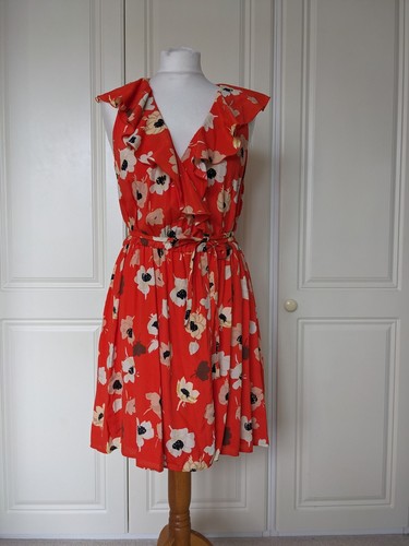 Zara red popy flower - red,