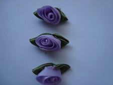 LARGE Satin Ribbon Rose Buds -