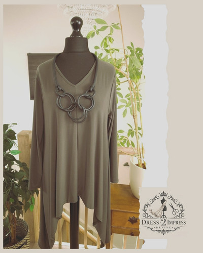 Womens baggy green lagenlook - womens,