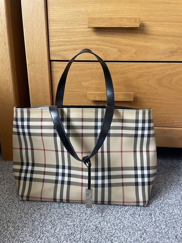 Burberry nova check pvc tote - burberry,