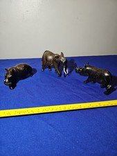 3x Vintage African Wooden