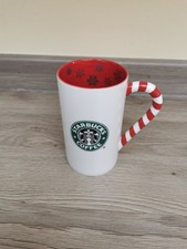 Starbucks Candy Cane Handle Mug Tall Red White 2009 Christmas Coffee Cup 12oz