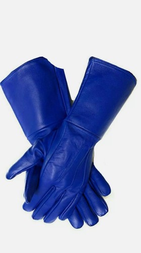 Leather gloves long arm - gloves, cuff