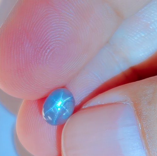 Greyish blue star - blue, sapphire