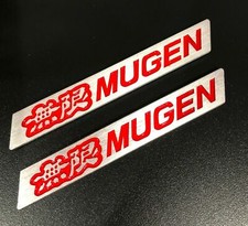 2X Red JDM Mugen Chrome Badge