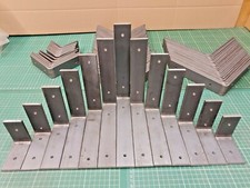 2 x Heavy Duty Solid Steel 90 Degree Angle 'L' Brackets Industrial Rustic Shelf