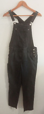 Matalan Black Tapered Leg Bib Brace Denim Dungarees UK Women's Size 10 W30-L24
