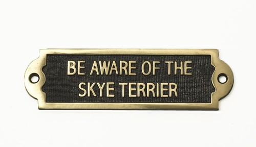 Aware the skye terrier - "be,