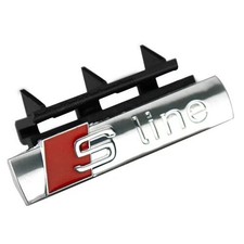 Line silver matt red grill - silver,