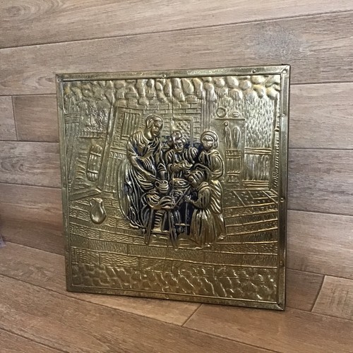 Vintage brass embossed wall - embossed,