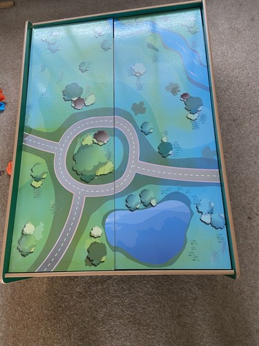 Kids play car and - train, table