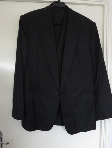 Men piece black pinstripe - black,
