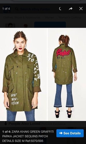New zara sequins and patch - new,