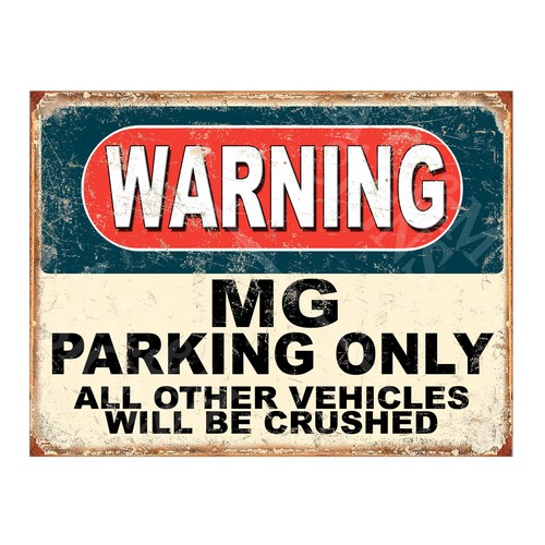 Warning parking only - parking, retro