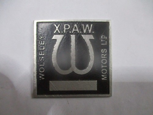 Nameplate wolseley motors - nameplate,
