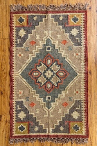 Handmade flatweave area carpet - handmade,