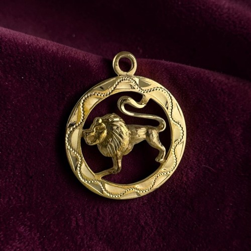 Vintage 14k yellow - yellow, lion