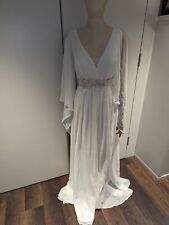 BN White Bohemian Wedding Dress Size 14 