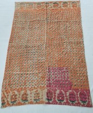 Antique Indian Hand Embroiderd Floss-Silk Textile Panel 165x110cm