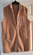 Womens Ladies Long Gilet Borg