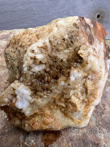 Quartz rock with - with, crystal
