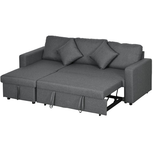Homcom corner sofa bed - corner, with