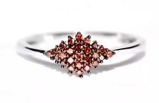 9ct White Gold Cognac Diamonds