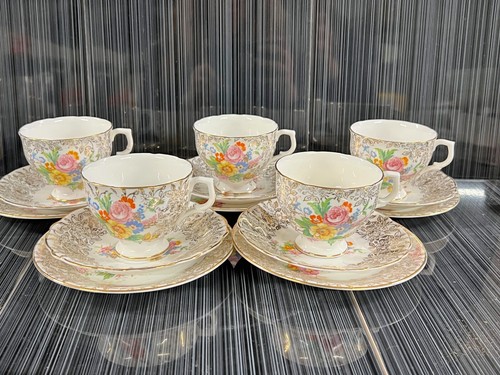 Set vintage floral tea - of,