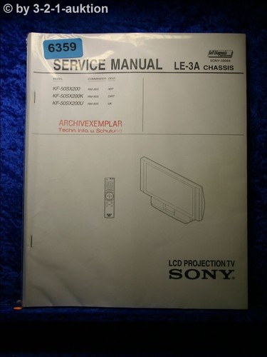 Sony service manual 50sx200 - sony,