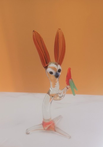 Art glass animal bunny rabbit - art,