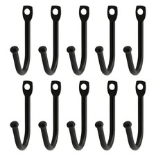 10 Pcs Black Single Prong