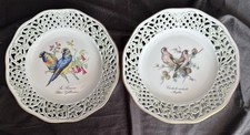 Bavaria Schumann Arzberg Tradition seit 1881 Reticulated Side Plates Birds x 2
