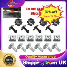 20x Undertray Guard Engine Under Cover Fixing Clips Screw Kit For AUDI A3 A4 A6