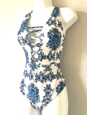 Ladies Blue & White SHEIN Lace