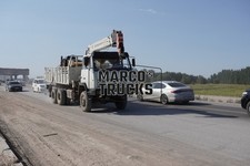 Truck Photo MAZ 5336 Tractor Crane Kyrgyzstan White Zoomlion 5000K #w2ua