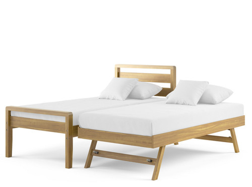 Bed frame wooden - wooden, veneer