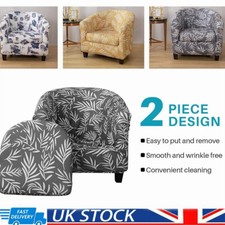 2-Piece Tub Chair Cover With