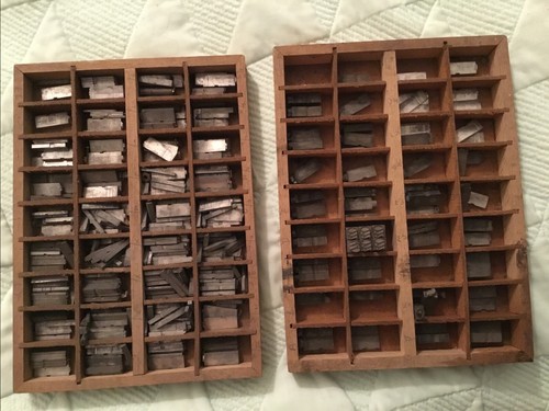 Vintage lead printing - lead,