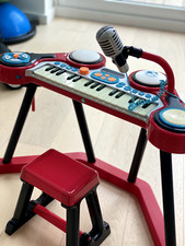 Children’s Red Keyboard, Drums And Stool - Early Learning Centre