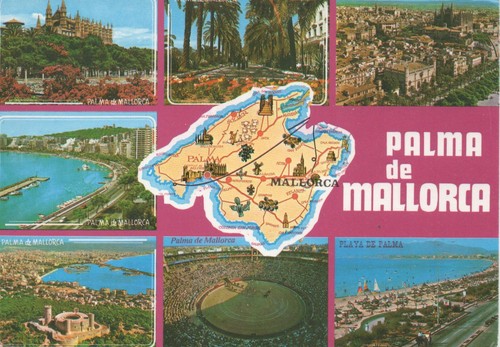 Posted multiview postcard - posted,