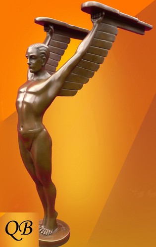 Art deco icarus figurine - art,