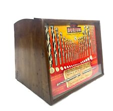 Antique Advertising 1950s RawlPlug Drill Bit Shop Display Sales Cabinet Drawers