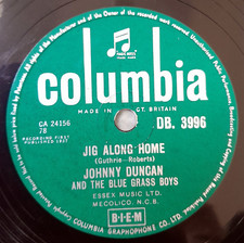 Johnny Duncan & The Blue Grass Boys : Blue Blue Heartache/Jig Along Home(78 rpm)
