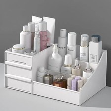 White Desktop Makeup Storage